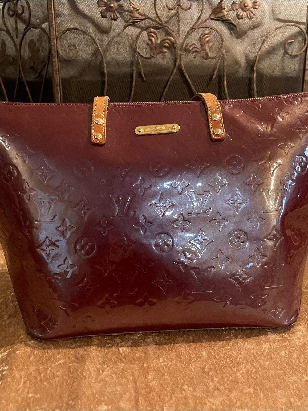 Louis Vuitton Vernis Plum Bellevue GM